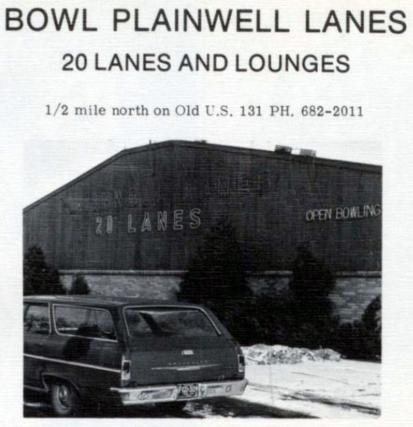 Plainwell Lanes - 1973 Ad